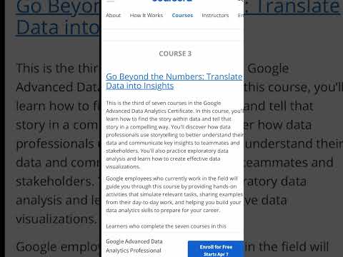 Quick review of the Google Advanced Data Analytics Professional Certificate [Video]