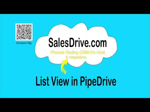 List View in PipeDrive CRM by SalesDrive.com [Video]