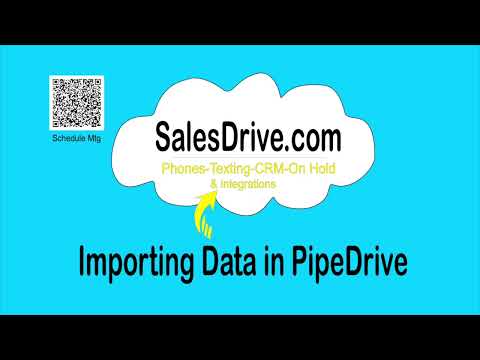 Importing Data into PipeDrive CRM by SalesDrive.com [Video]