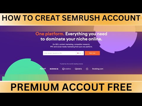 How to creat semrush account free [Video]