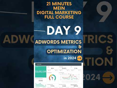 Learn Google AdWords Metrics and Optimization in 2024 [Video]