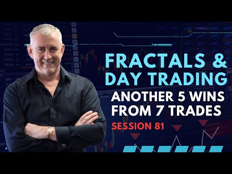 Fractals and Day Trading. Another 5 wins from 7 trades. (Session 81) [Video]