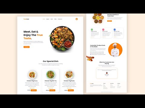 Build Restaurant Landing Page Using HTML CSS And JavaScript [Video]