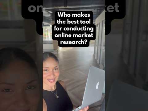 Who makes the best tool for conducting online market research? [Video]