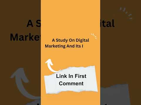 A Study On Digital Marketing And Its Impact On Revenue Generation | Class 12 [Video]