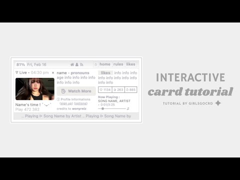 interactive carrd tutorial – © wonyreiz [Video]