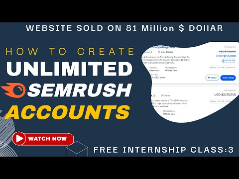 Internship Class-3 | SEMrush Free Premium Account: How to Get Access [Video]