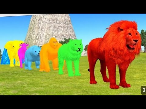 animal transformation with colour || kids game is like #longsli degame #viralvideowild animals