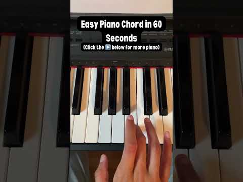 EASY Piano Chord in 60 Seconds!  [Video]