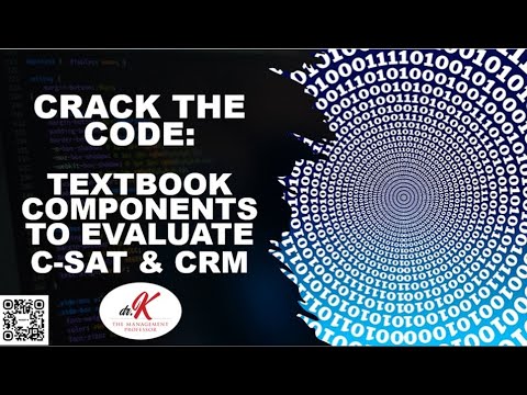 E73: Textbook Components Evaluating C-Sat & CRM [Customer Satisfaction & Customer Relationship Mgt] [Video]