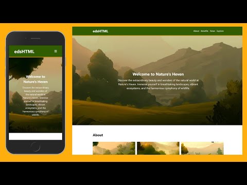 How To Make A RESPONSIVE Landing Page Website With HTML, CSS, & JS | Nature Website Design [Video]