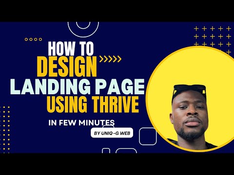 HOW TO DESIGN LANDING PAGE USING THRIVE PLUGIN [Video]