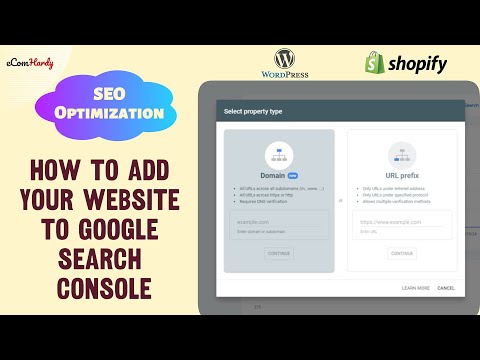 How to add your Shopify or wordpress website to Google search console (URL Prefix Method)- eComHardy [Video]