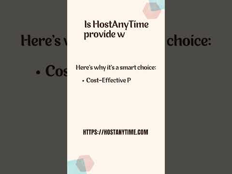 Is HostAnyTime provide website builder affordable??? [Video]