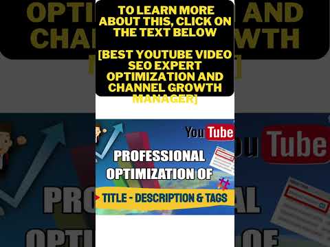 best youtube video SEO expert optimization and channel growth manager