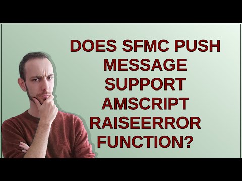 Salesforce: Does SFMC Push Message support Amscript RaiseError Function? [Video]