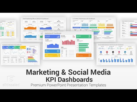 Marketing and Social Media KPI Dashboards PowerPoint Templates | SlideSalad [Video]