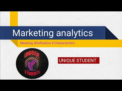 MARKETING ANALYTICS MBA || MEANING AND DEFINITION [Video]