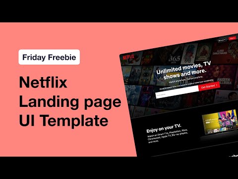 Netflix Landing page UI Template | Friday Freebie | Episode 5 [Video]