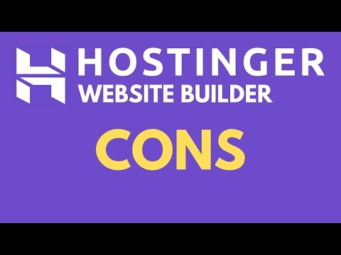 9) Hostinger Website Builder Tutorial 2024 : Cons [Video]