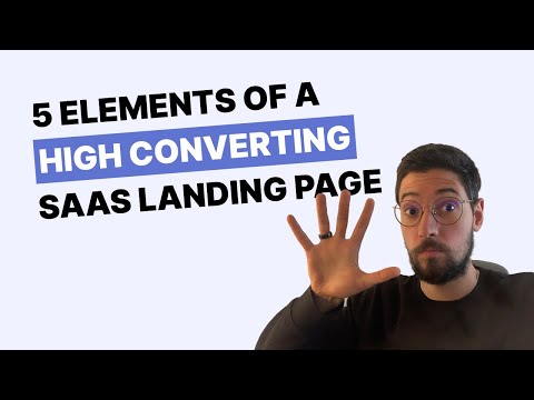 How to design a high converting SaaS landing page [Video]