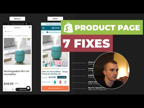 Conversion Rate Optimization: 7 Fixes I Made To This Shopify Product Page [Video]