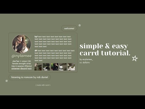 simple & easy carrd tutorial!　✦　cr; myungchacco [Video]