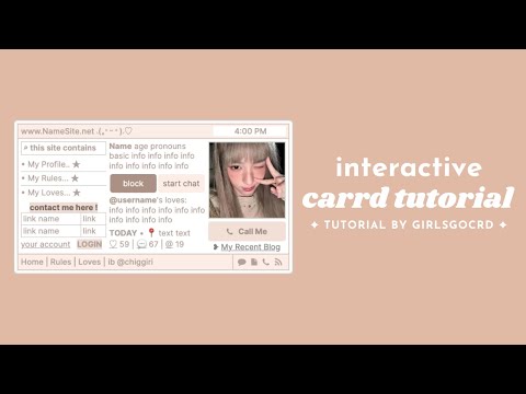 interactive carrd tutorial – © chiggiri [Video]