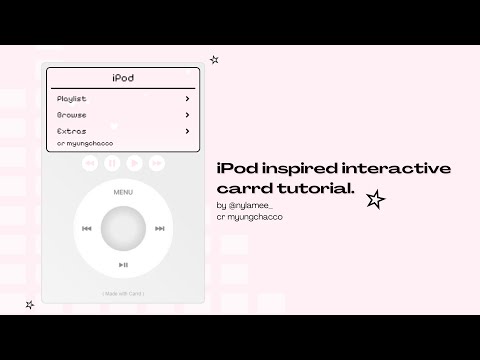 iPod inspired interactive carrd tutorial!　✦　cr; myungchacco [Video]