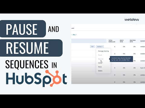 How to Pause and Resume Sequences in HubSpot [Video]
