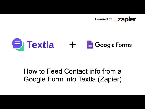 How to Feed Contact info from a Google Form (Zapier) [Video]