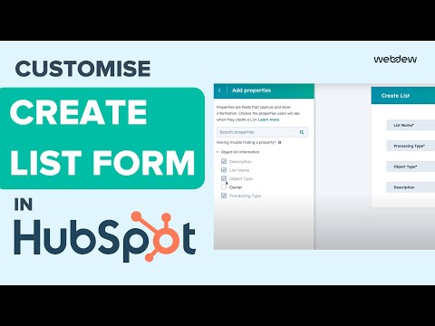 How to customise Create List Form in HubSpot [Video]