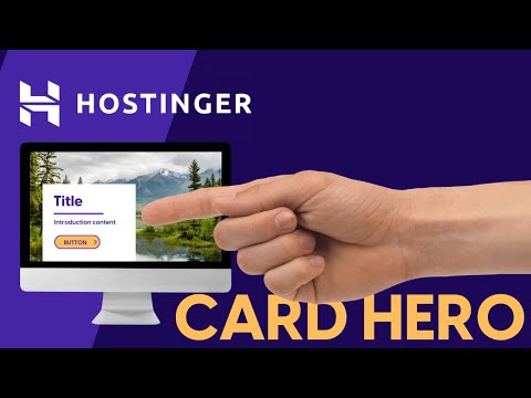 Design a Card Hero in Hostinger Website Builder [Video]