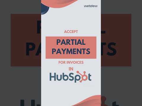 Accept Partial Payments for Invoices in HubSpot [Video]