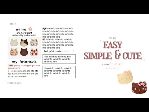 easy, simple and cute carrd tutorial!　⁺　© to the owner [Video]