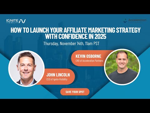 [FREE WEBINAR] How to Launch Your Affiliate Marketing Strategy with Confidence in 2025 [Video]